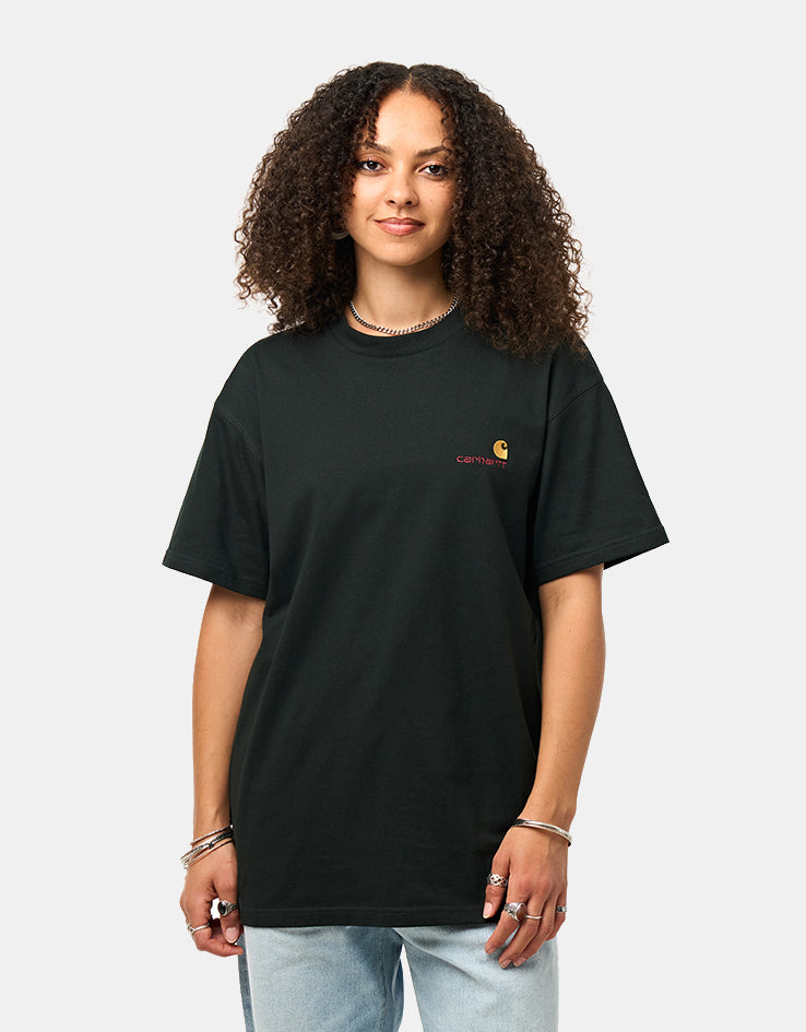 Carhartt WIP S/S American Script T-Shirt - Raven