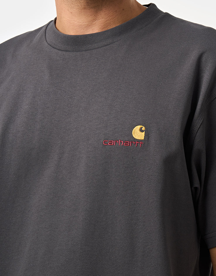 Carhartt WIP S/S American Script T-Shirt - Graphite