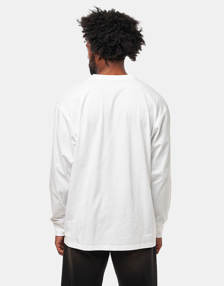 Carhartt WIP L/S American Script T-Shirt - White