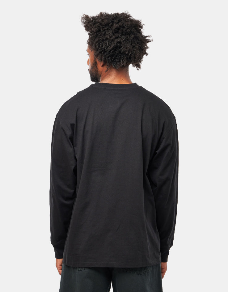 Carhartt WIP L/S American Script T-Shirt - Black