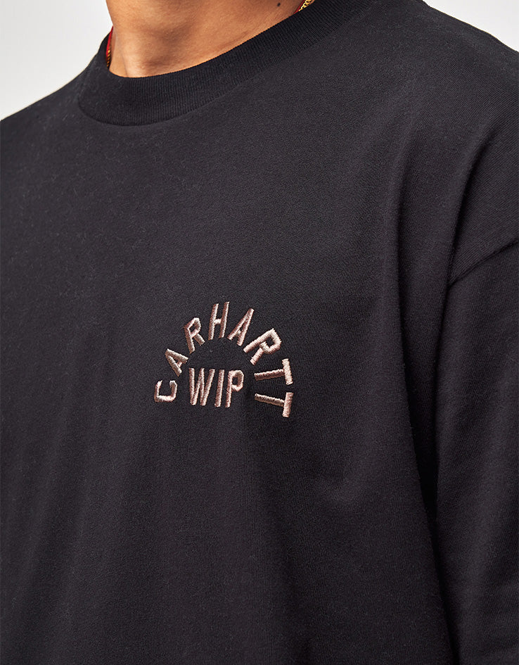 Carhartt WIP S/S Arch Script T-Shirt - Black/WIP H Brown