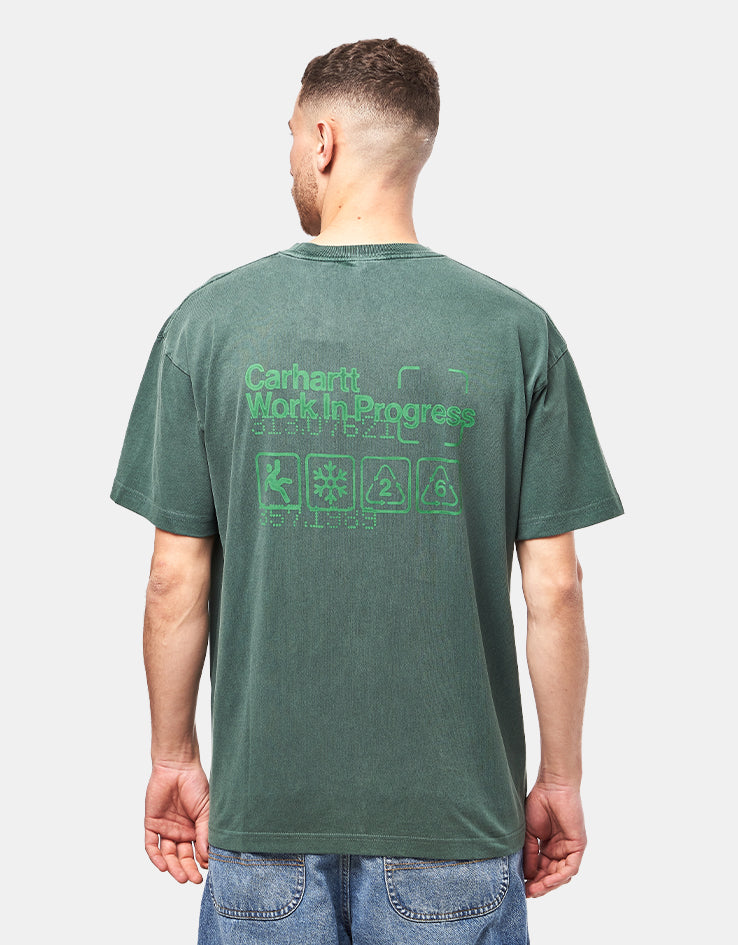 Carhartt WIP S/S Boxed T-Shirt - Dark Scarab (Garment Dyed)
