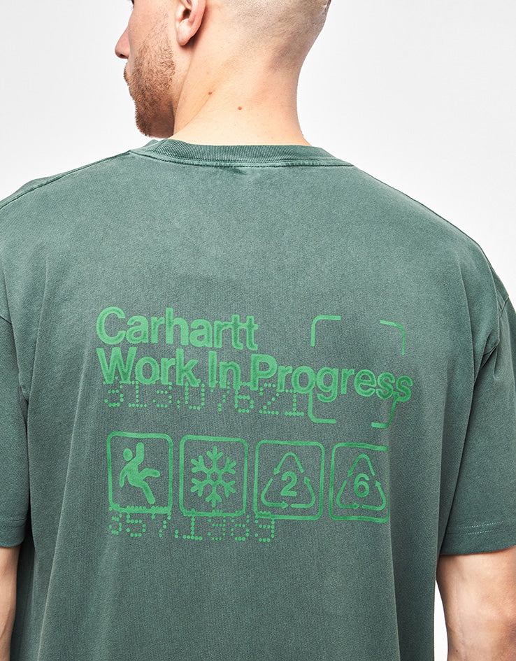 Carhartt WIP S/S Boxed T-Shirt - Dark Scarab (Garment Dyed)
