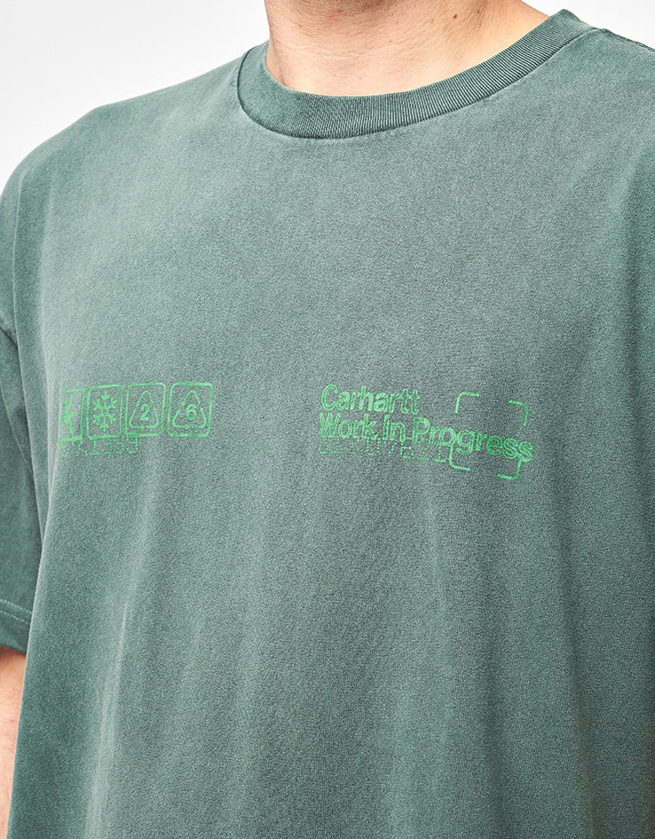 Carhartt WIP S/S Boxed T-Shirt - Dark Scarab (Garment Dyed)