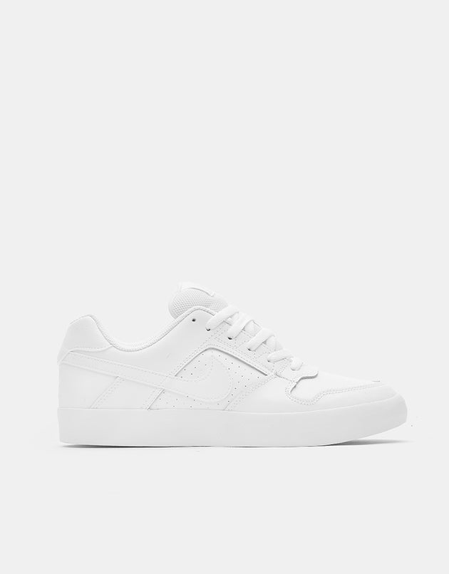 Nike SB Delta Force Vulc Skate Shoes - White/White-White