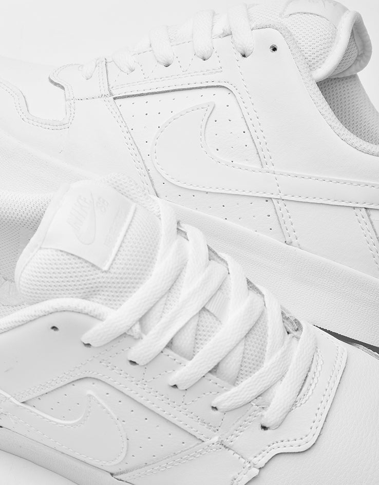 Nike SB Delta Force Vulc Skate Shoes - White/White-White