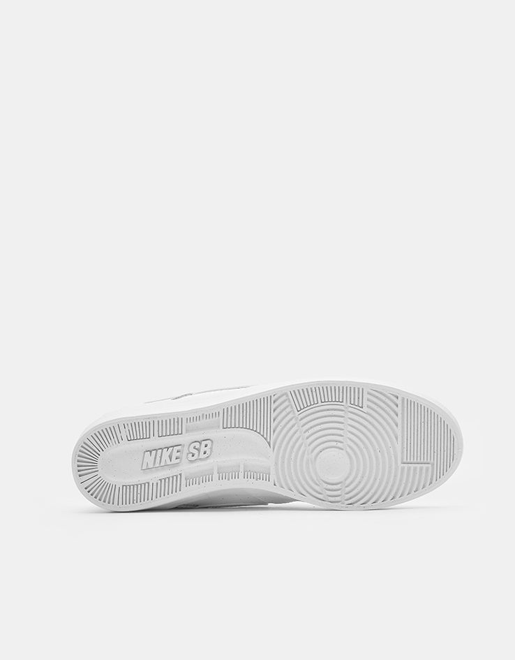 Nike SB Delta Force Vulc Skate Shoes - White/White-White