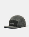 Columbia Creek Side™ Thermal 5 Panel Cap - Charcoal Heather Fleece/Black Ripstop
