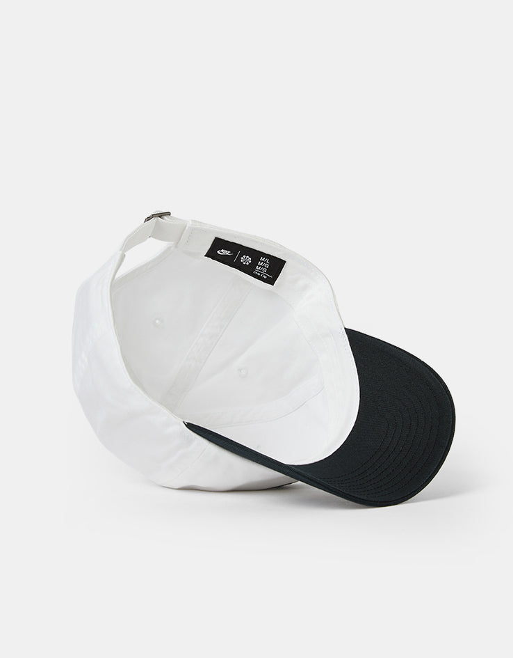 Nike Club Unstructured Futura Wash Cap - White/Black/Black