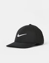 Nike Dri-Fit Club Structured Swoosh Cap - Black/White