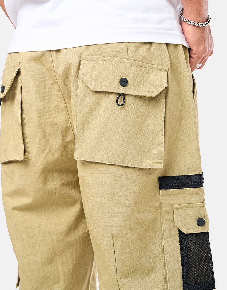 ICHPIG Ripstop Terrain Cargo Shorts - Khaki