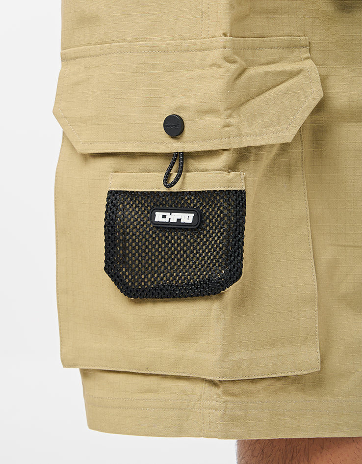 ICHPIG Ripstop Terrain Cargo Shorts - Khaki