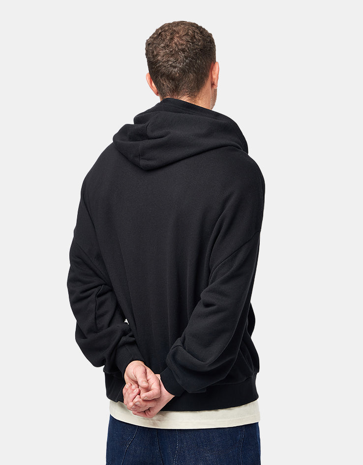 Brixton Dugout Zip Hoodie - Black/Grey