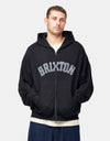 Brixton Dugout Zip Hoodie - Black/Grey