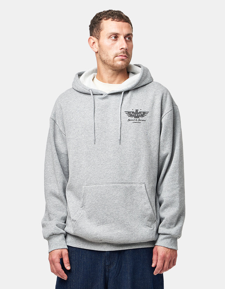 Brixton Ewing Pullover Hoodie - Heather Grey