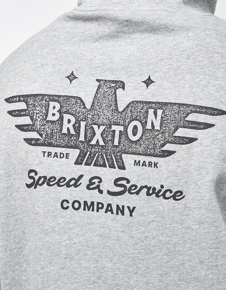 Brixton Ewing Pullover Hoodie - Heather Grey