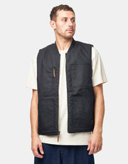Brixton Builders Abraham Reversible Vest - Black/Olive Surplus