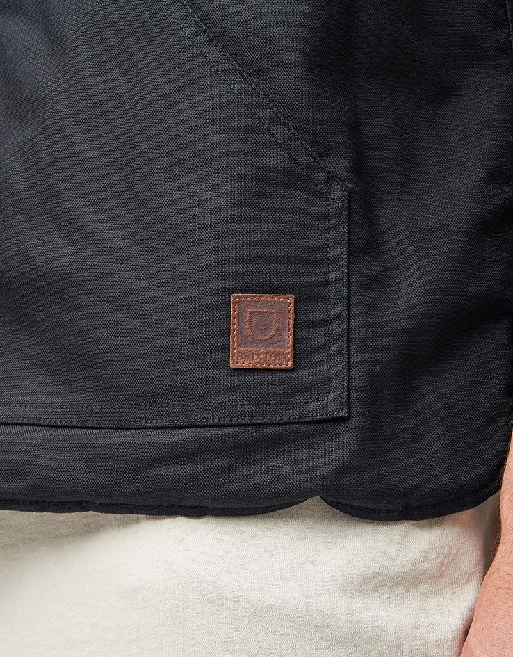 Brixton Builders Abraham Reversible Vest - Black/Olive Surplus