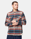 Brixton Bowery L/S Flannel Shirt - Multi Shadow