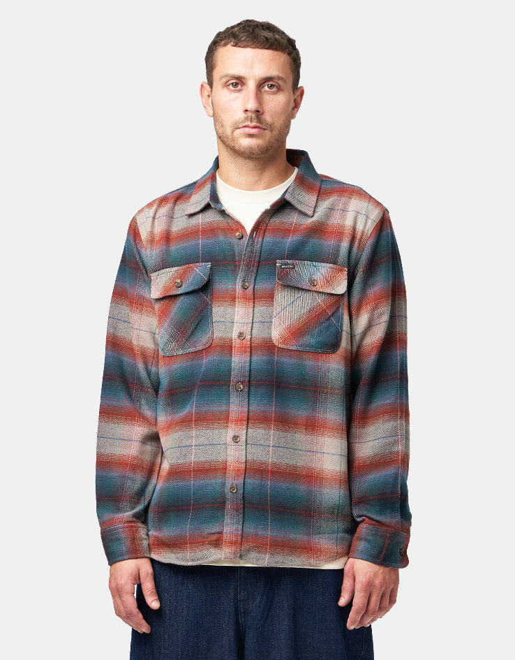Brixton Bowery L/S Flannel Shirt - Multi Shadow