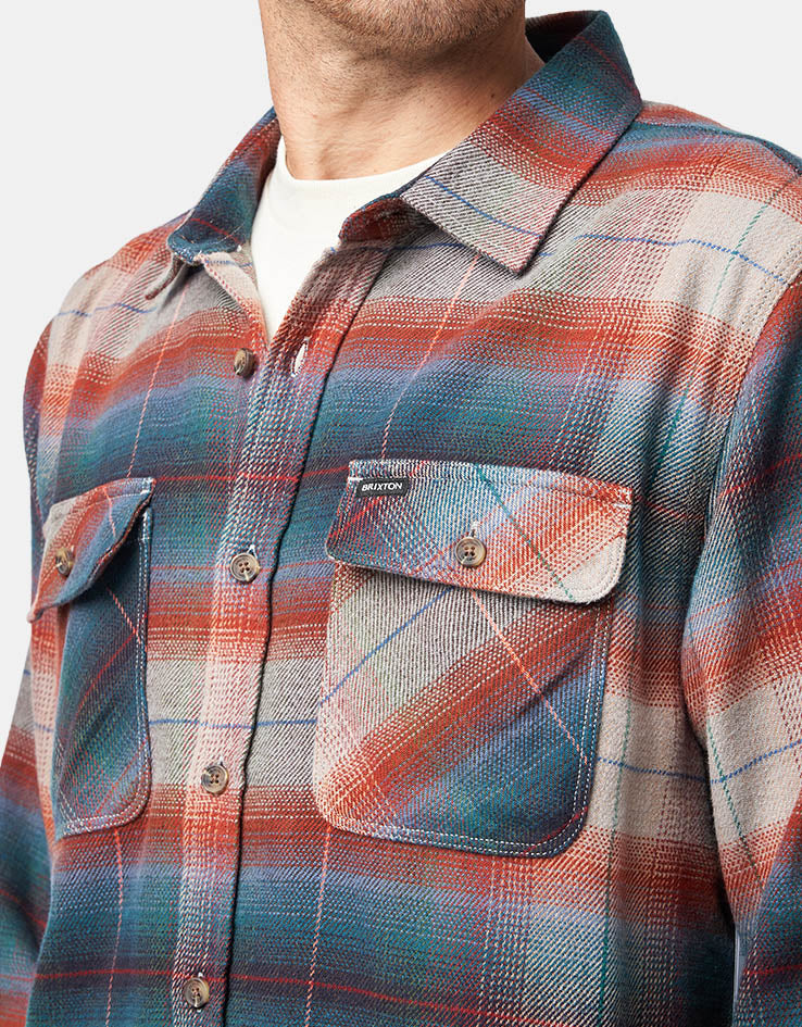 Brixton Bowery L/S Flannel Shirt - Multi Shadow