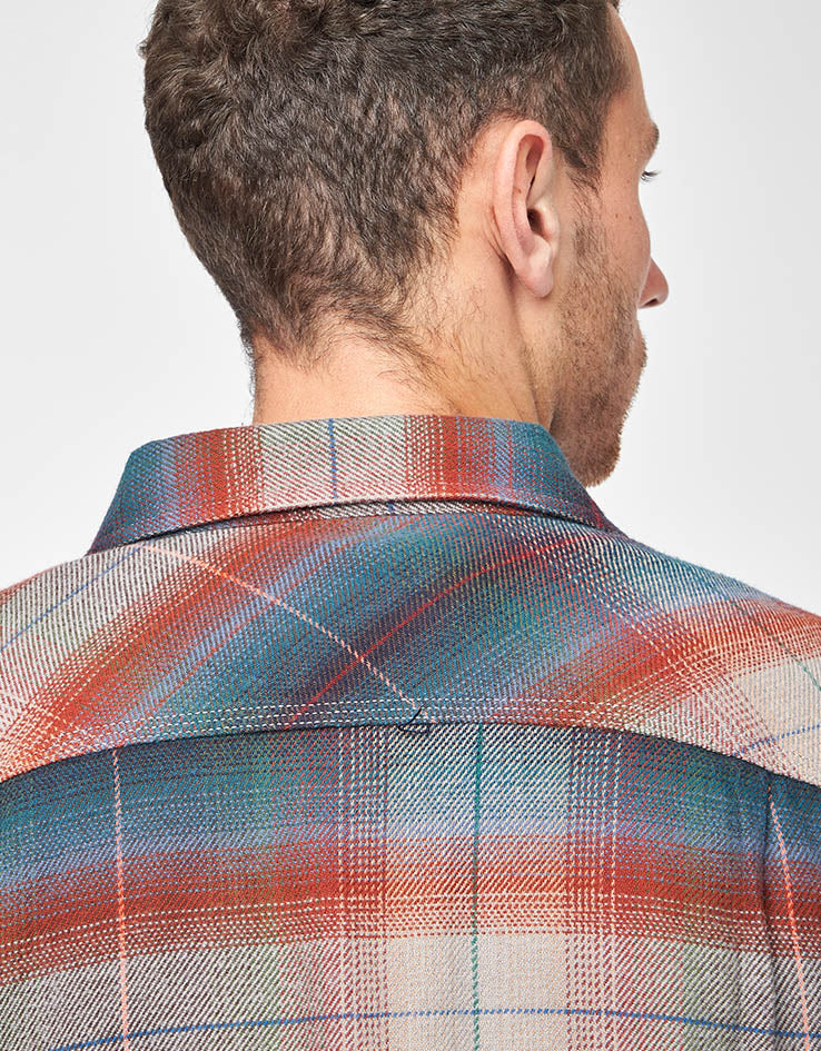 Brixton Bowery L/S Flannel Shirt - Multi Shadow
