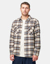 Brixton Bowery L/S Flannel Shirt - Soft Brown Plaid