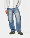 ICHPIG Warrior Cargo Jeans - Faded Indigo