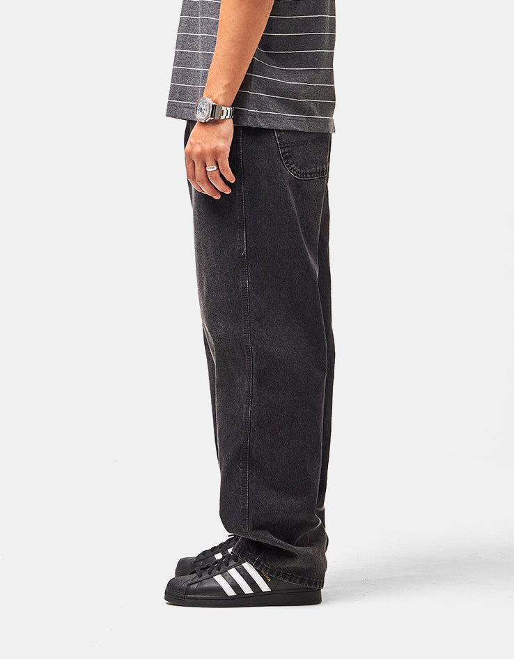 Dickies 958 Baggy Tapered Work Jeans - Black Wash Faded