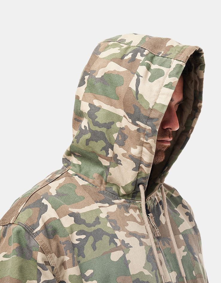 Vans Eli Workwear Canvas Full Zip Jacket - Aluminum