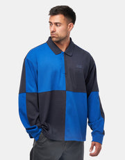 Vans Check L/S Rugby Knit - Classic Blue