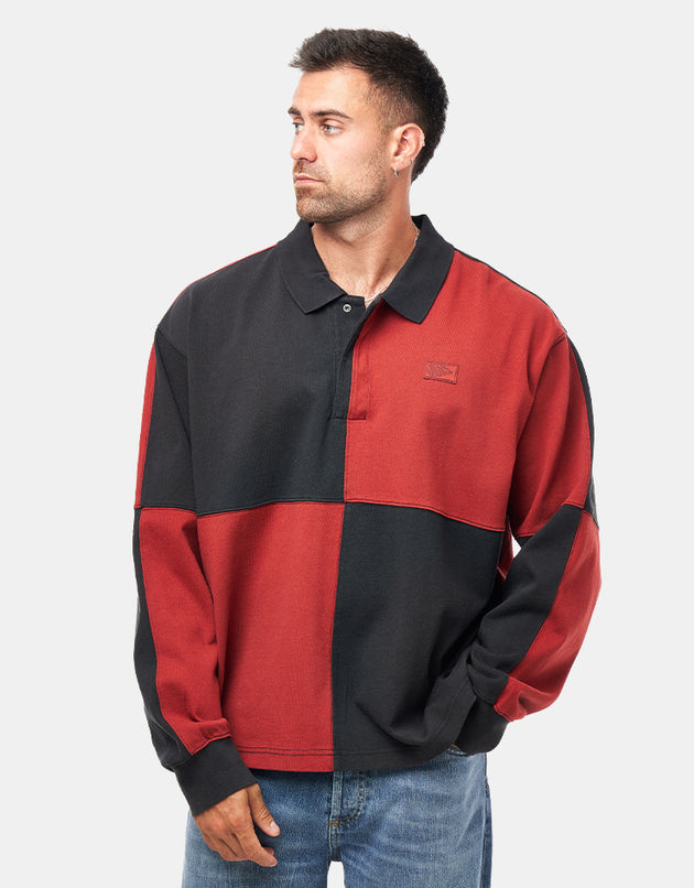 Vans Check L/S Rugby Knit - Poppy Ember