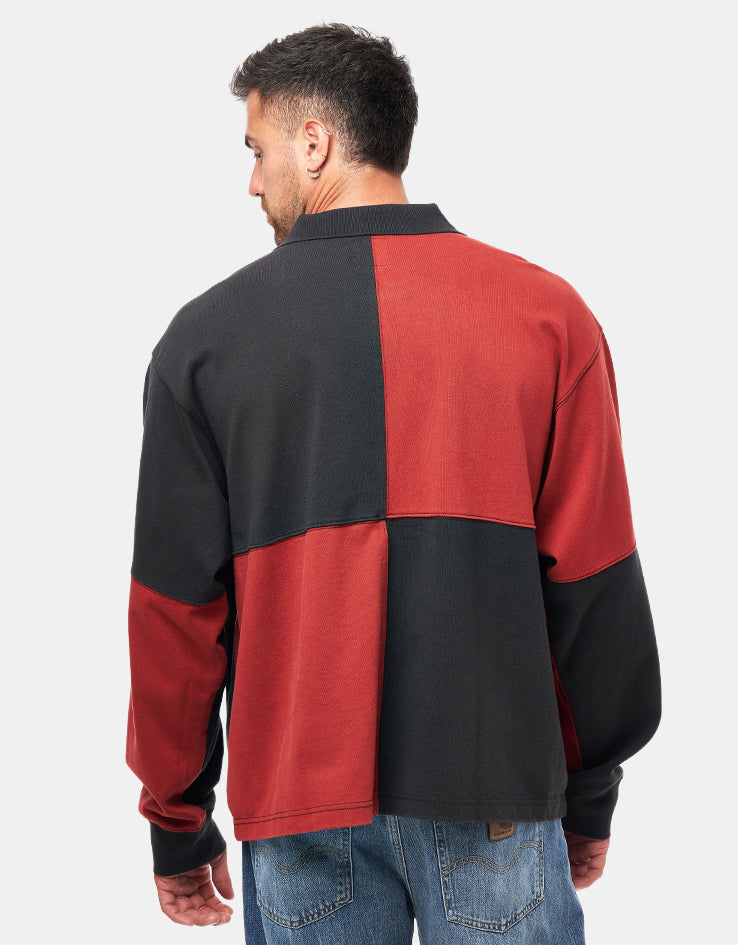 Vans Check L/S Rugby Knit - Poppy Ember