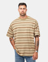 Vans Stripe Ringer Loose T-Shirt - Olive Brown