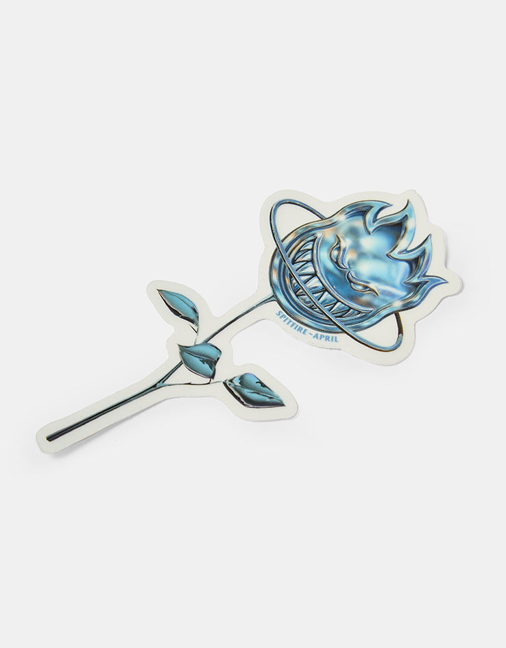 Spitfire x April Bighead Rose Medium Sticker - Blue
