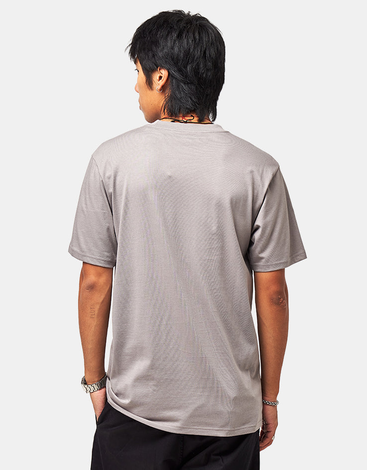 Carhartt WIP S/S Script T-Shirt - Shady Grey/Dark Navy