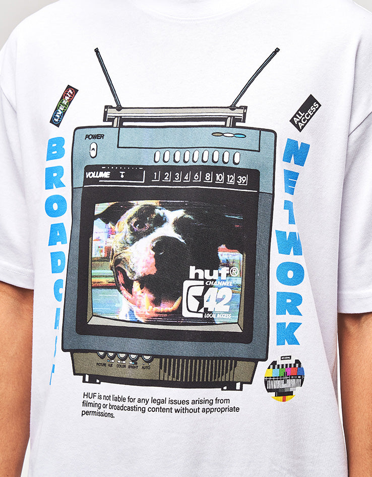 HUF Broadcast T-Shirt - White