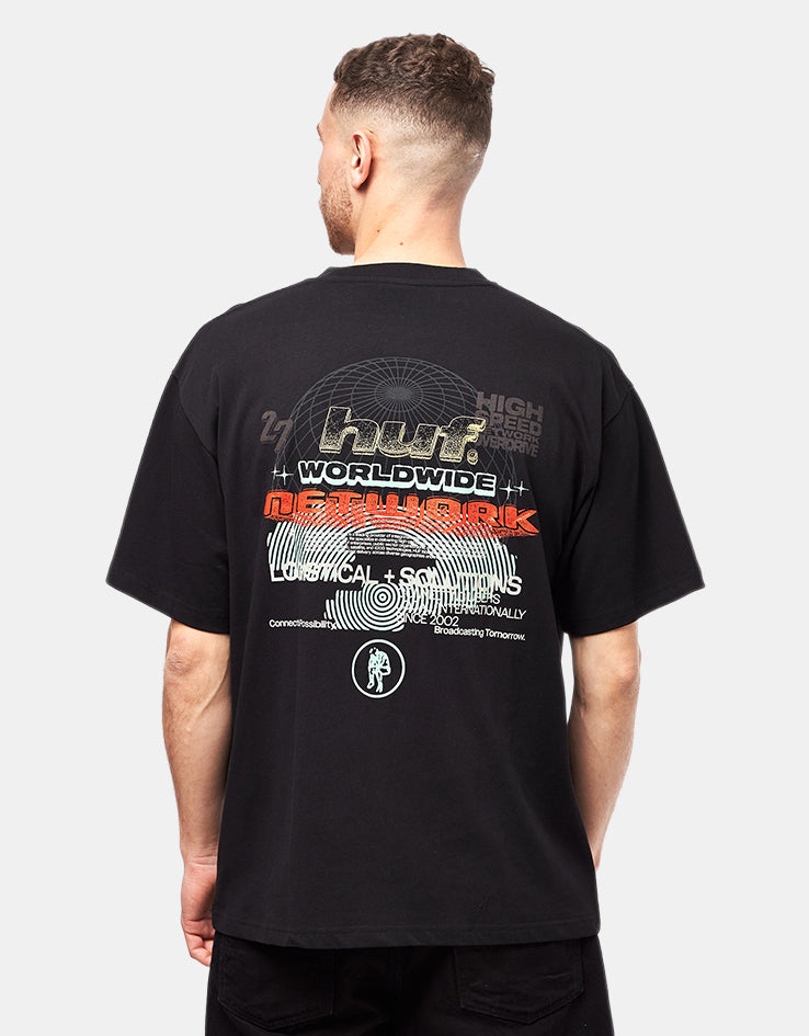 HUF Worldwide Network T-Shirt - Black