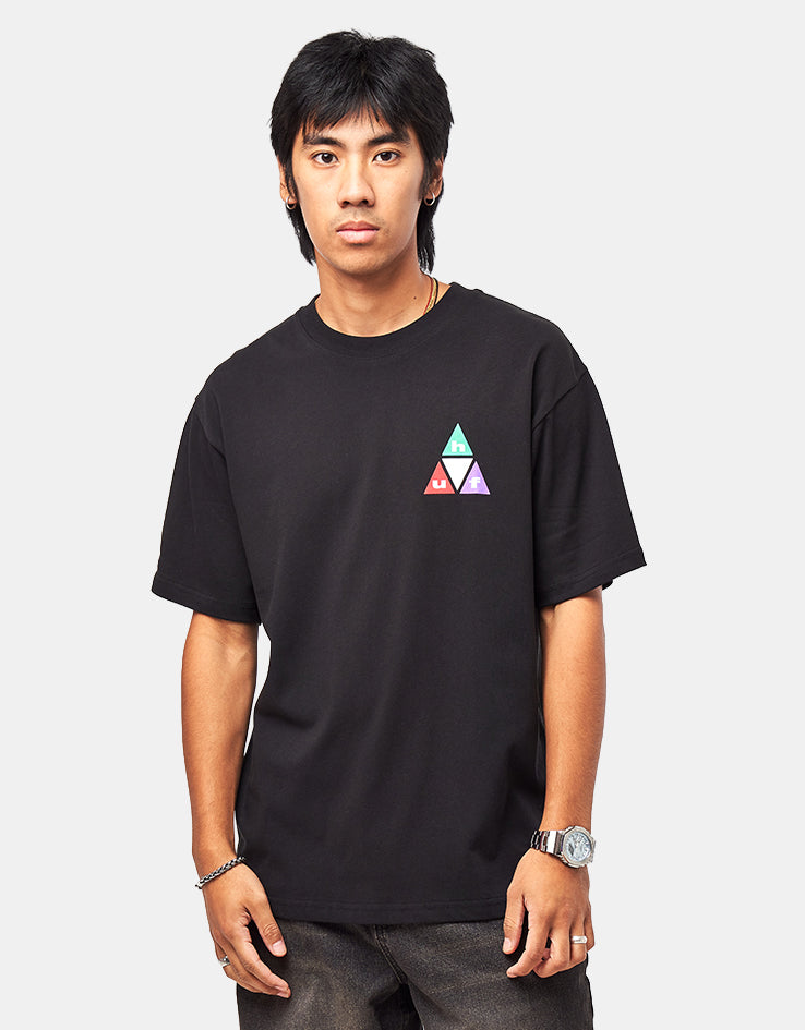 HUF Prism Triple Triangle T-Shirt - Black/Teal