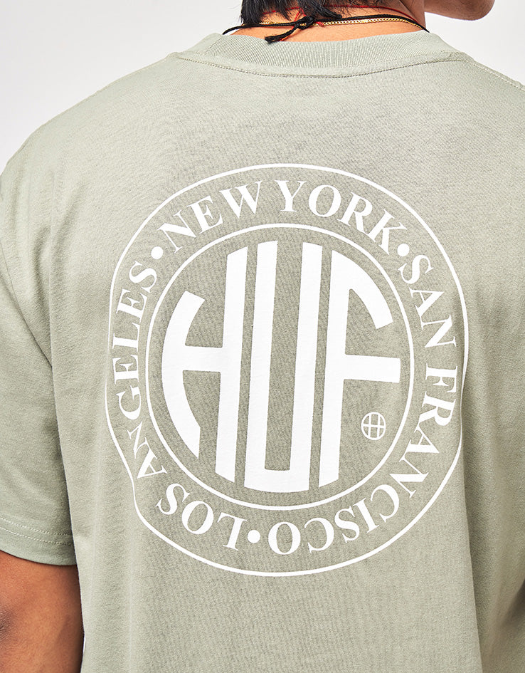 HUF Regional T-Shirt - Desert Green/White