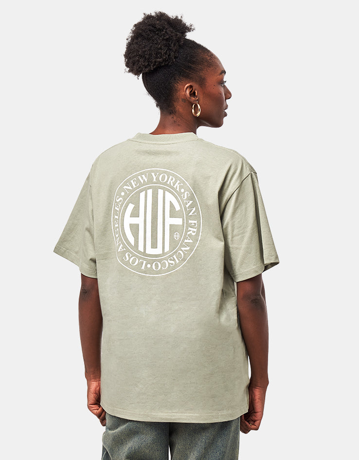 HUF Regional T-Shirt - Desert Green/White