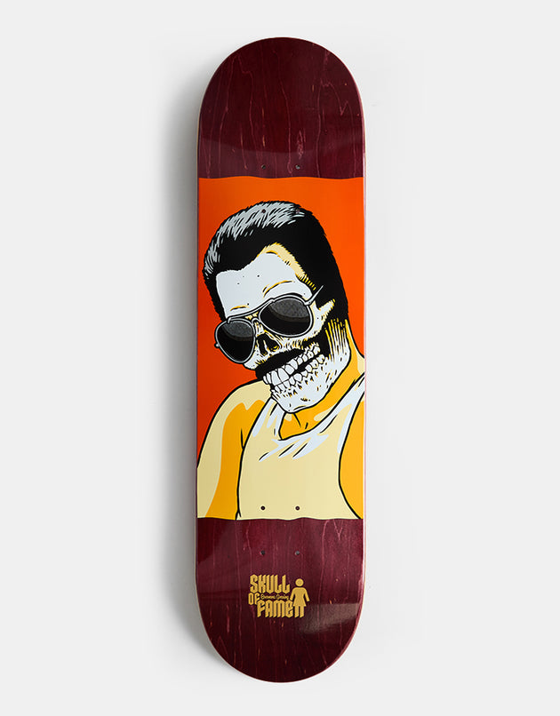 Girl Geering Skull of Fame G045 Skateboard Deck - 8"