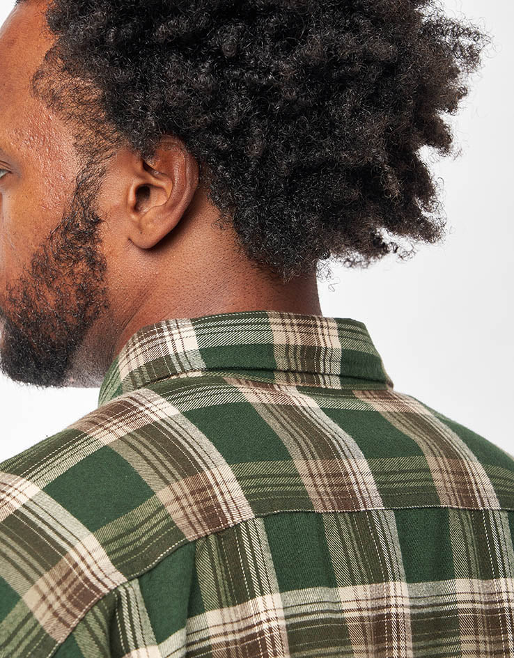 Patagonia Lightweight Fjord L/S Flannel Shirt - Cozy Cabin: Treeline Green