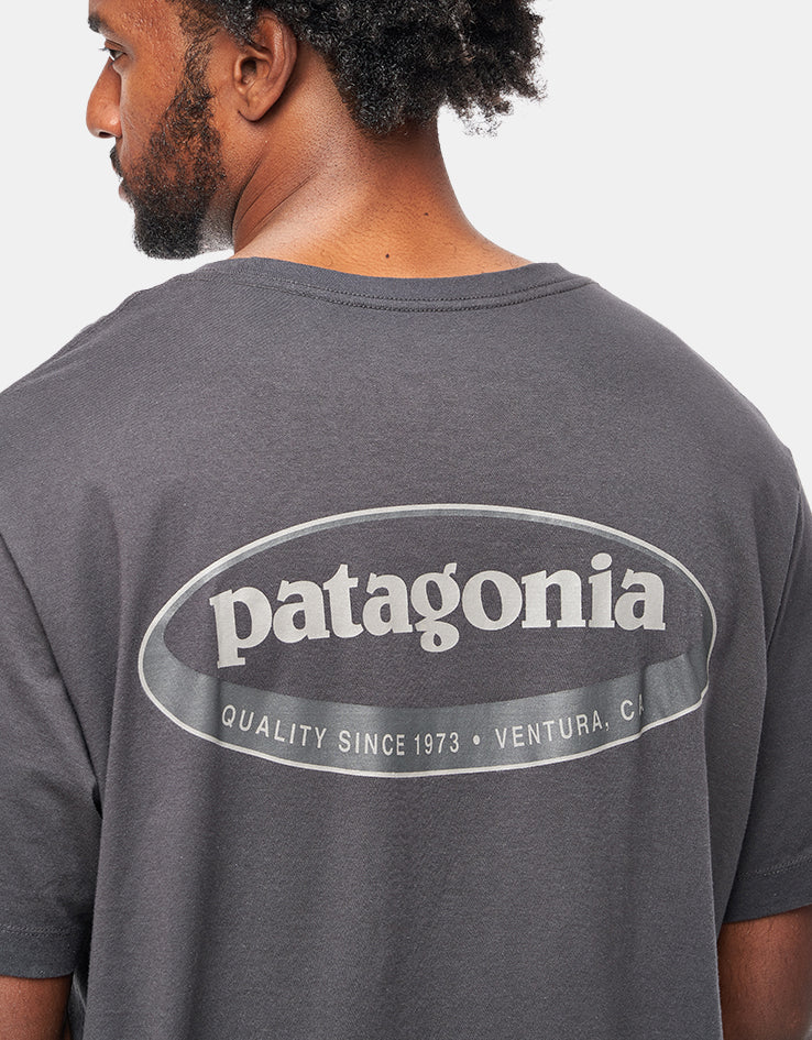 Patagonia '95 Oval Logo T-Shirt - Ink Black