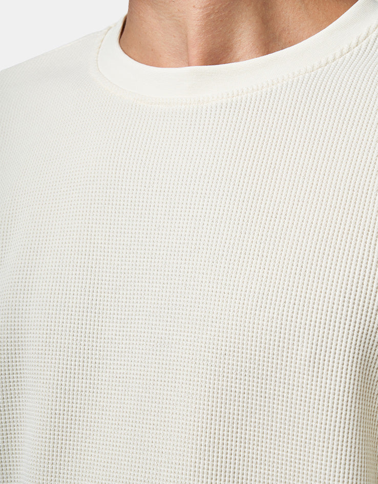 Route One L/S Waffle T-Shirt - Off White
