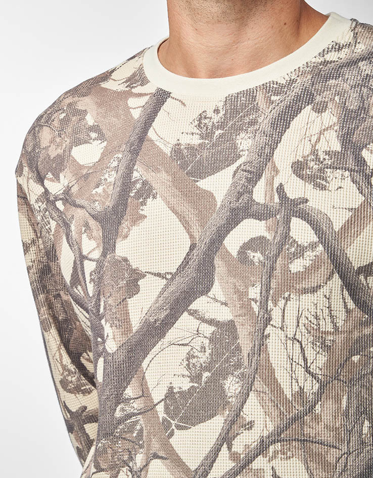 Route One L/S Waffle T-Shirt - Tree Camo (Brown)