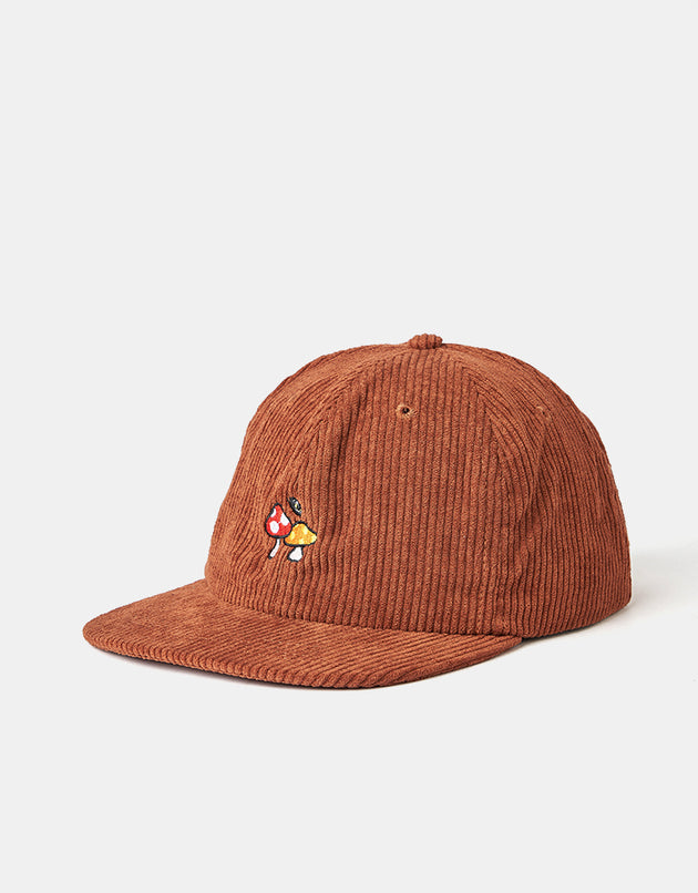 Route One Mushroom Unstructured Cord 6 Panel Cap - Earth Brown