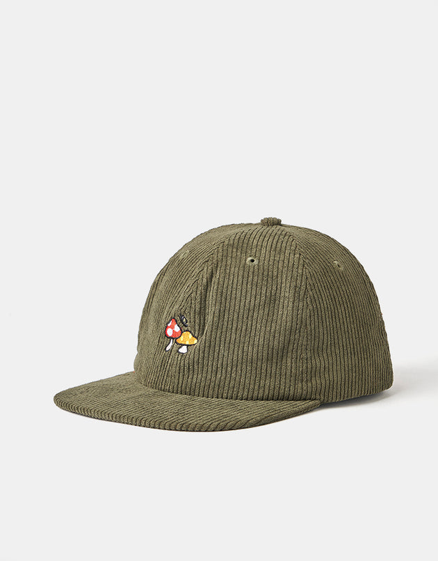 Route One Mushroom Unstructured Cord 6 Panel Cap - Field Green