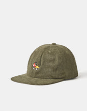Route One Mushroom Unstructured Cord 6 Panel Cap - Field Green