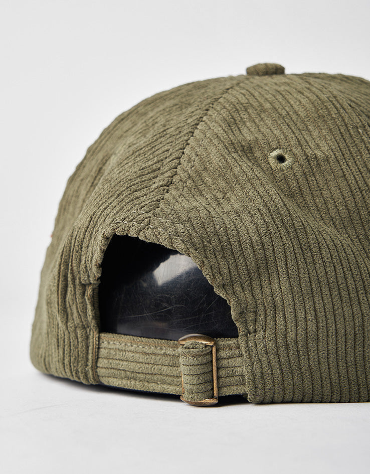 Route One Mushroom Unstructured Cord 6 Panel Cap - Field Green